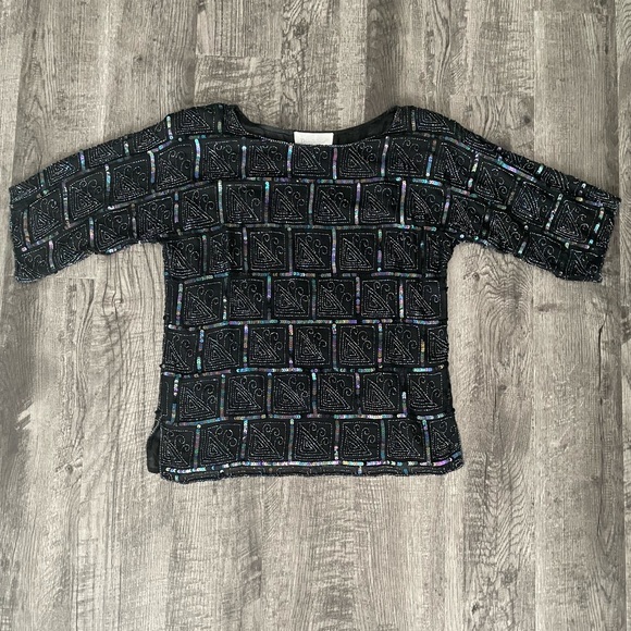 Vintage Dominique Sequin Shirt and Skirt Set - Picture 2 of 12